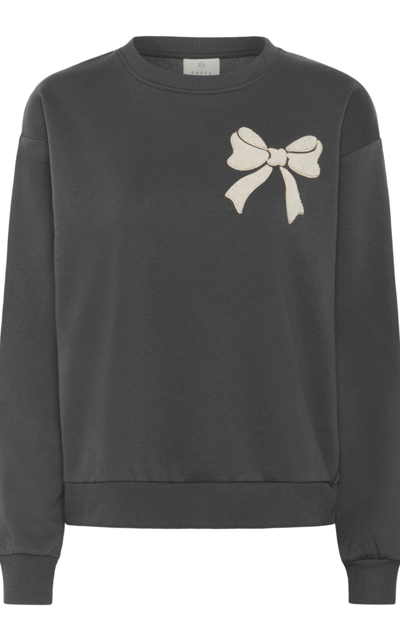 Kaffe- Elenora Sweatshirt in Black Oyster - SWEATER &