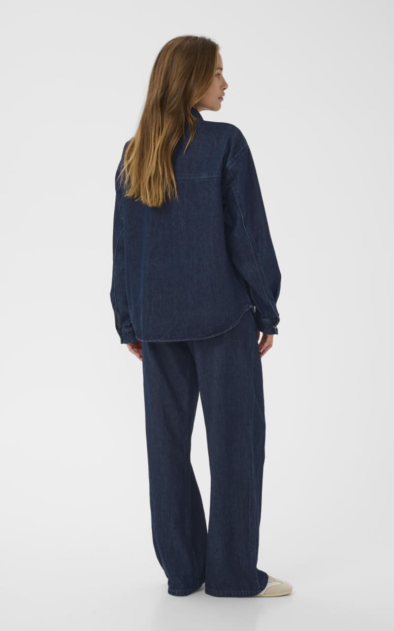 Kaffe- Eloise Denim Shirt in Dark Blue - denim