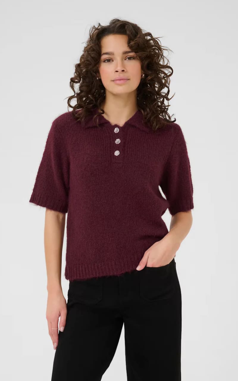 Kaffe- Emilie Polo Pullover - SWEATER & SWEATSHIRT