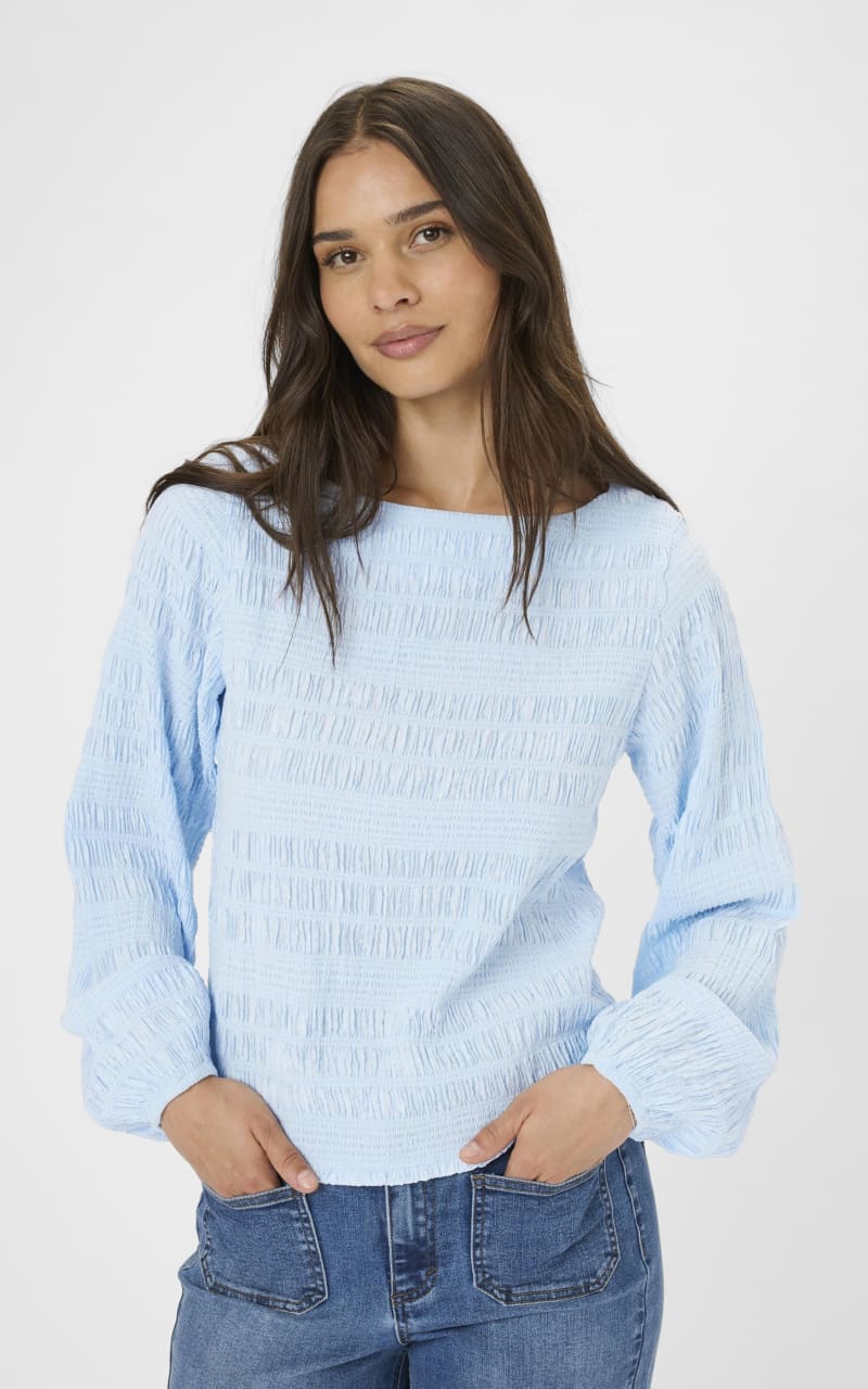 Kaffe- Kourtney Blouse in Nantucket Breeze - Blouses & Tops