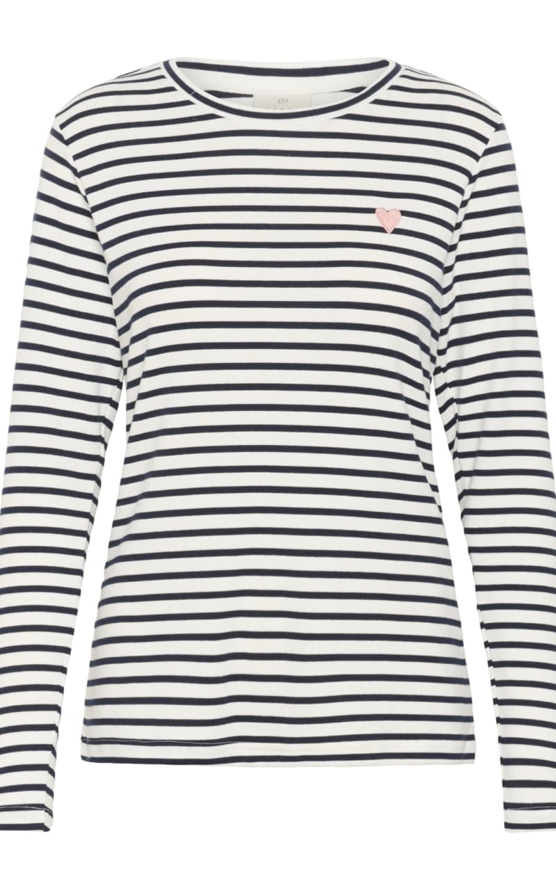 Kaffe- Liddy Striped Long Sleeve in Chalk/ Midnight