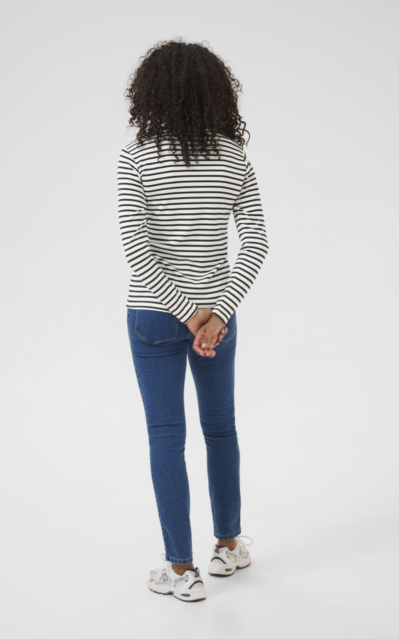 Kaffe- Liddy Striped Long Sleeve in Chalk/ Midnight