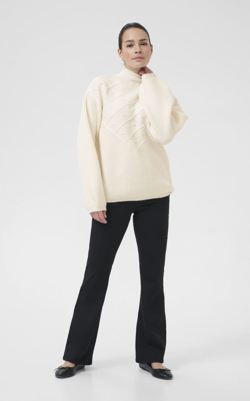Kaffe- Maddie Pullover in Chalk - SWEATER & SWEATSHIRT