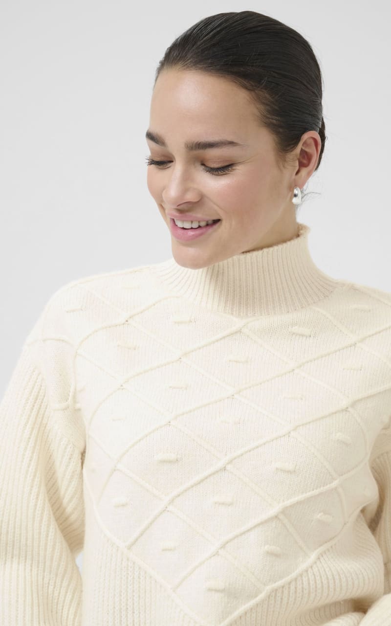 Kaffe- Maddie Pullover in Chalk - SWEATER & SWEATSHIRT