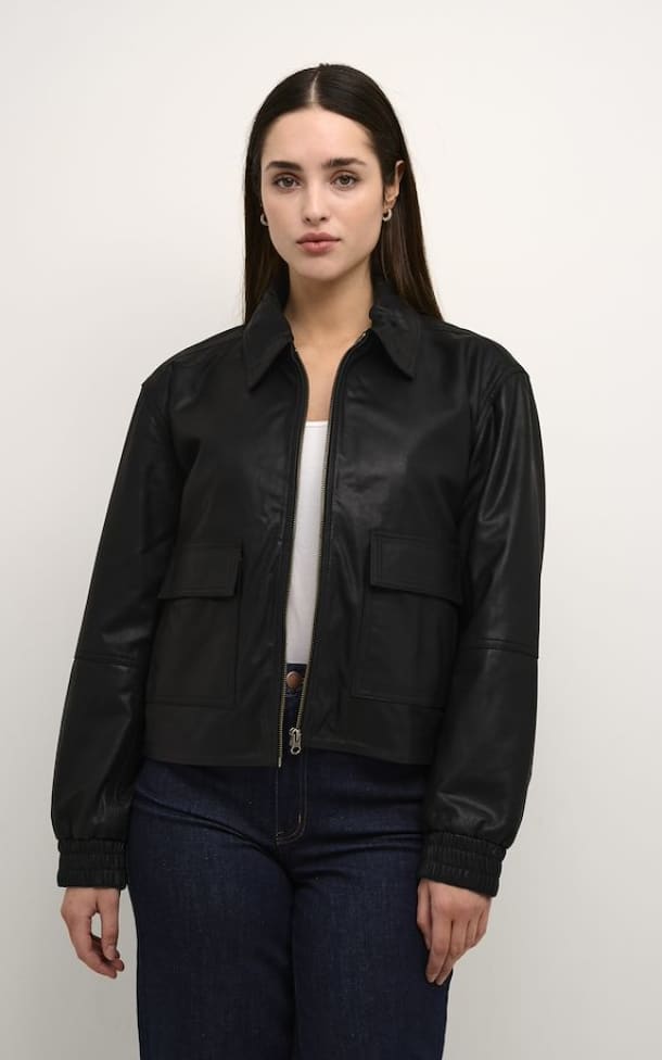 Kaffe- Malene Leather Jacket - jacket