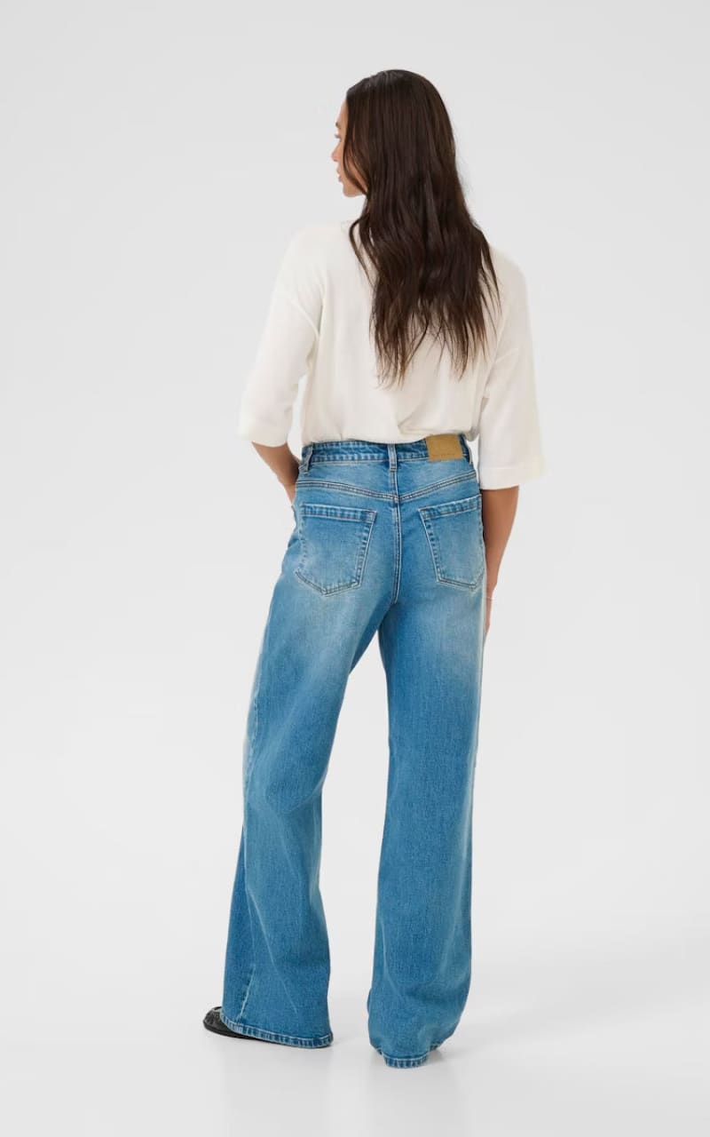 Kaffe- Meadow High Rise Jeans in Vintage Blue - denim
