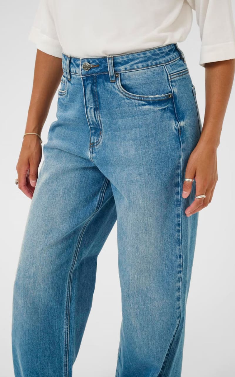 Kaffe- Meadow High Rise Jeans in Vintage Blue - denim