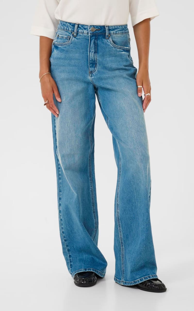 Kaffe- Meadow High Rise Jeans in Vintage Blue - denim