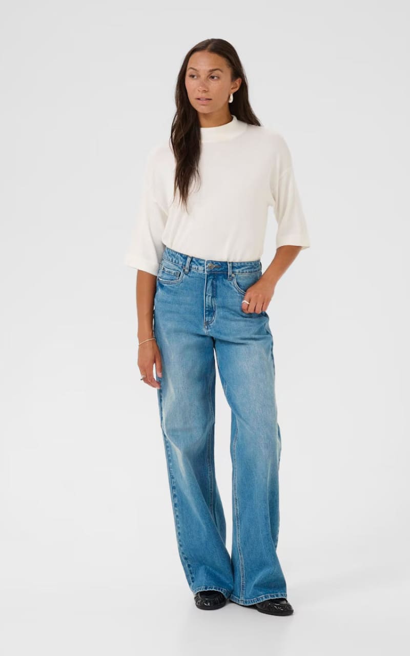 Kaffe- Meadow High Rise Jeans in Vintage Blue - denim