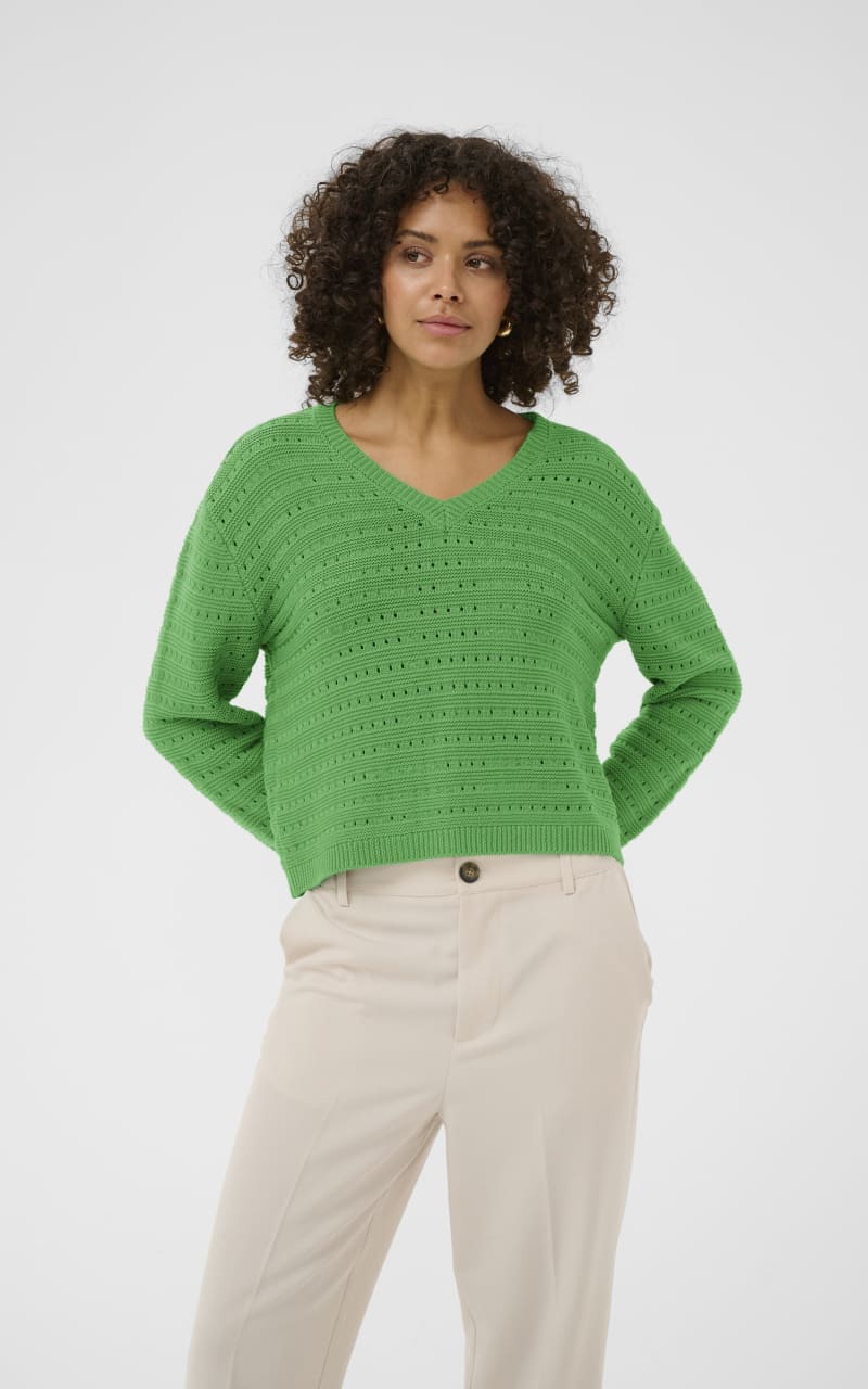 Kaffe- Metta Sweater in Bright Green - SWEATER & SWEATSHIRT