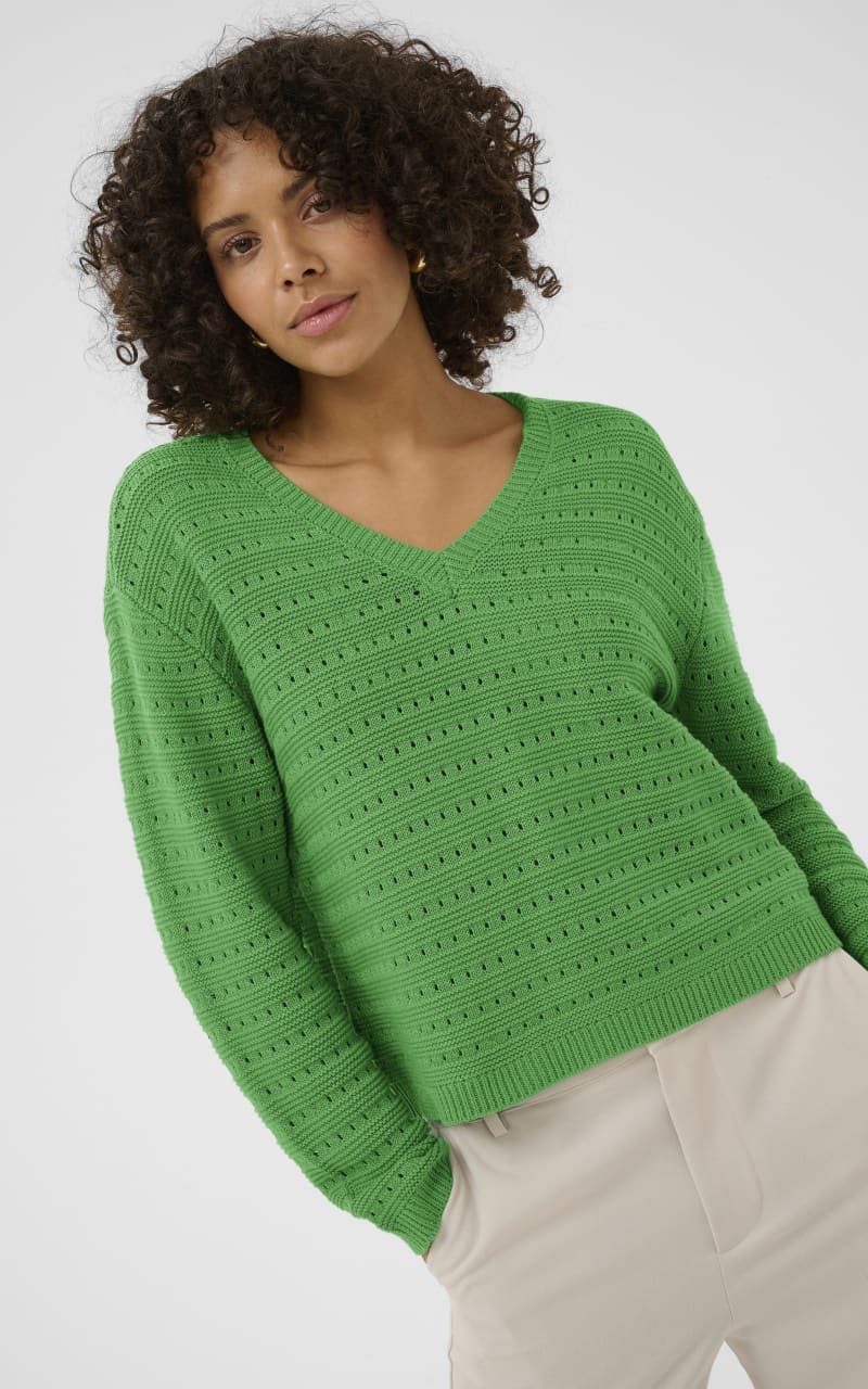 Kaffe- Metta Sweater in Bright Green - SWEATER & SWEATSHIRT
