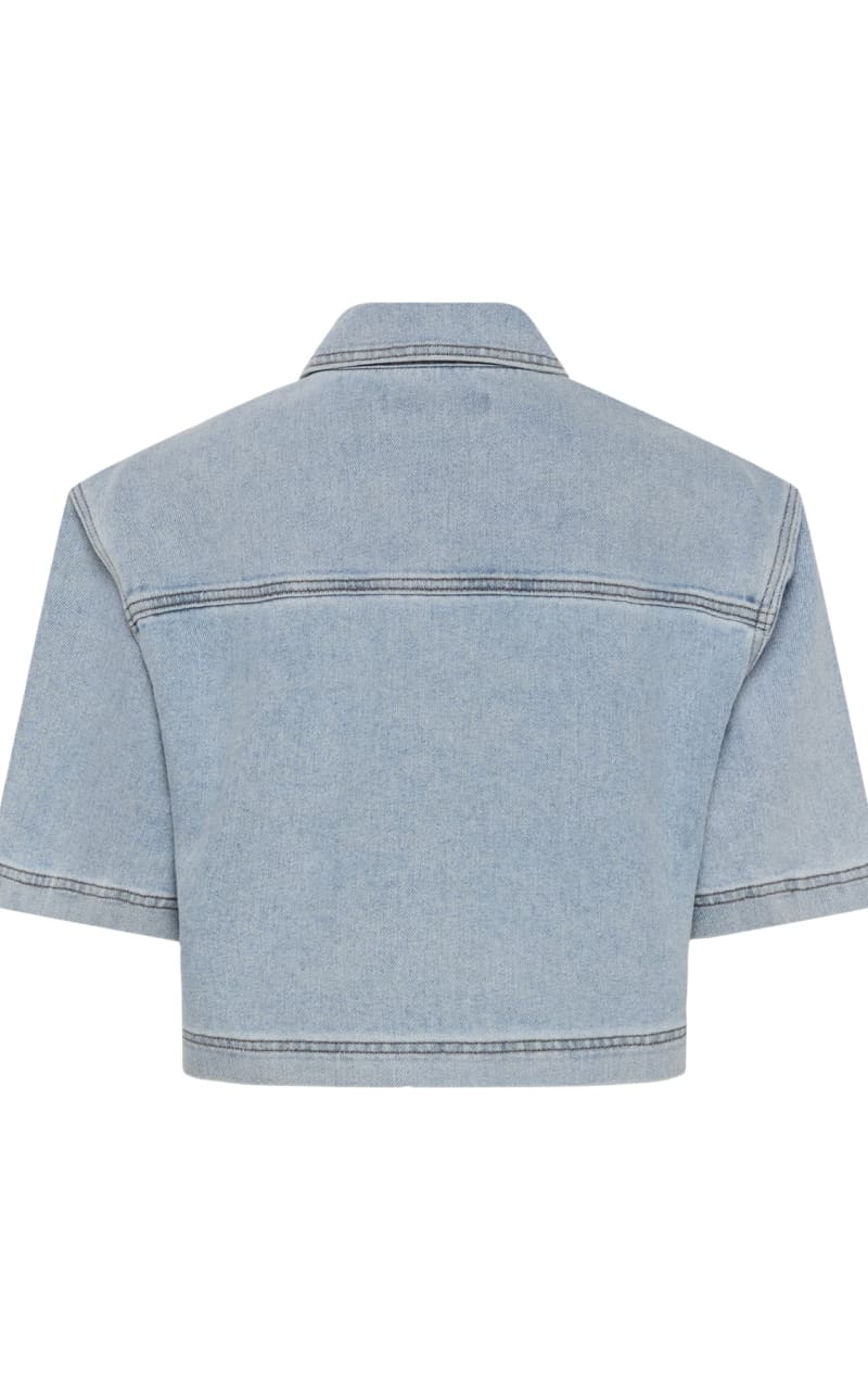 Kaffe- Minna Denim Shirt in Light Blue Wash - JACKET