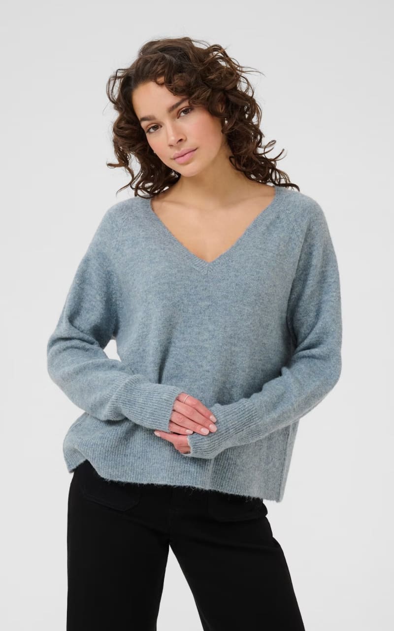 Kaffe- Niel Sweater in Windward Blue - SWEATER & SWEATSHIRT