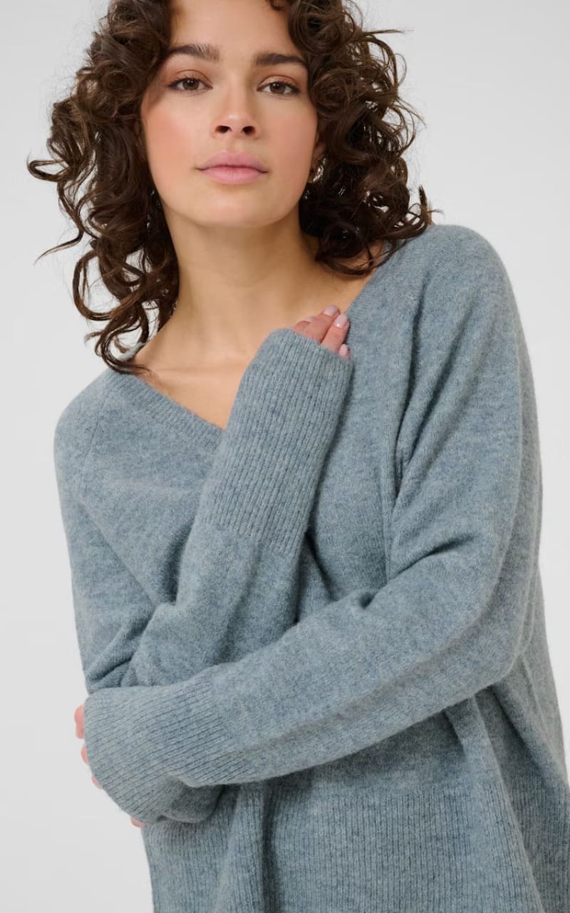 Kaffe- Niel Sweater in Windward Blue - SWEATER & SWEATSHIRT