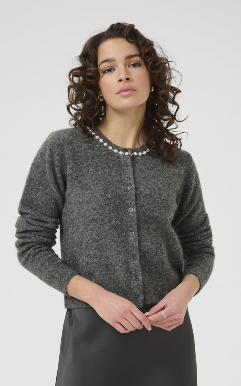 Kaffe- Roxy Cardigan in Grey Melange - SWEATER & SWEATSHIRT
