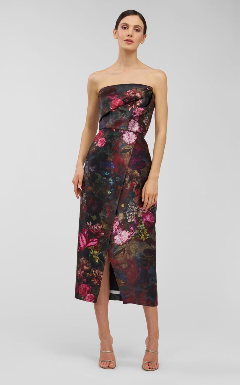 Kay Unger- Amelie Midi Dress in Mulberry - DRESS