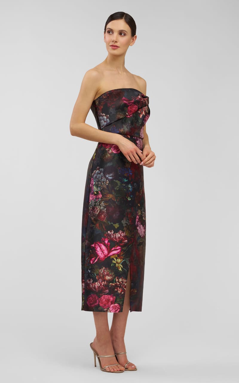 Kay Unger- Amelie Midi Dress in Mulberry - DRESS