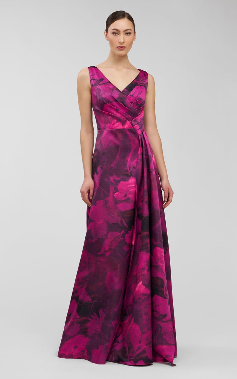 Kay Unger- Cecilia Gown in Vivid Berry - DRESS