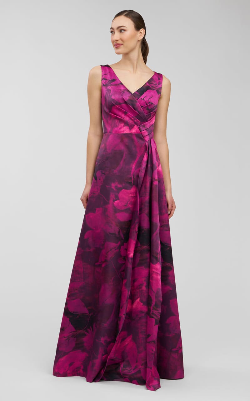 Kay Unger- Cecilia Gown in Vivid Berry - DRESS
