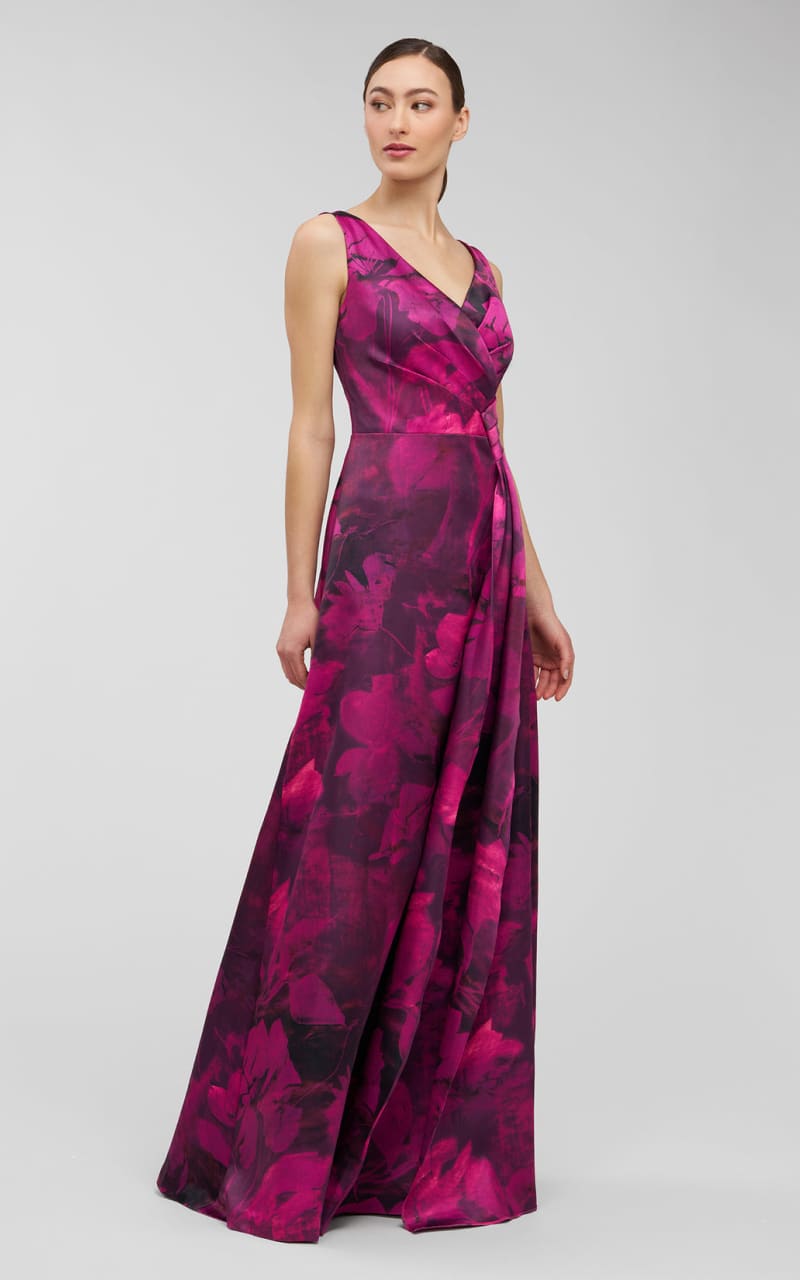 Kay Unger- Cecilia Gown in Vivid Berry - DRESS