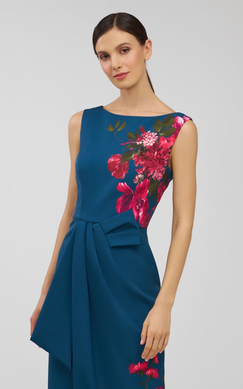 Kay Unger Devin Midi Dress in Blue Opal DRESS