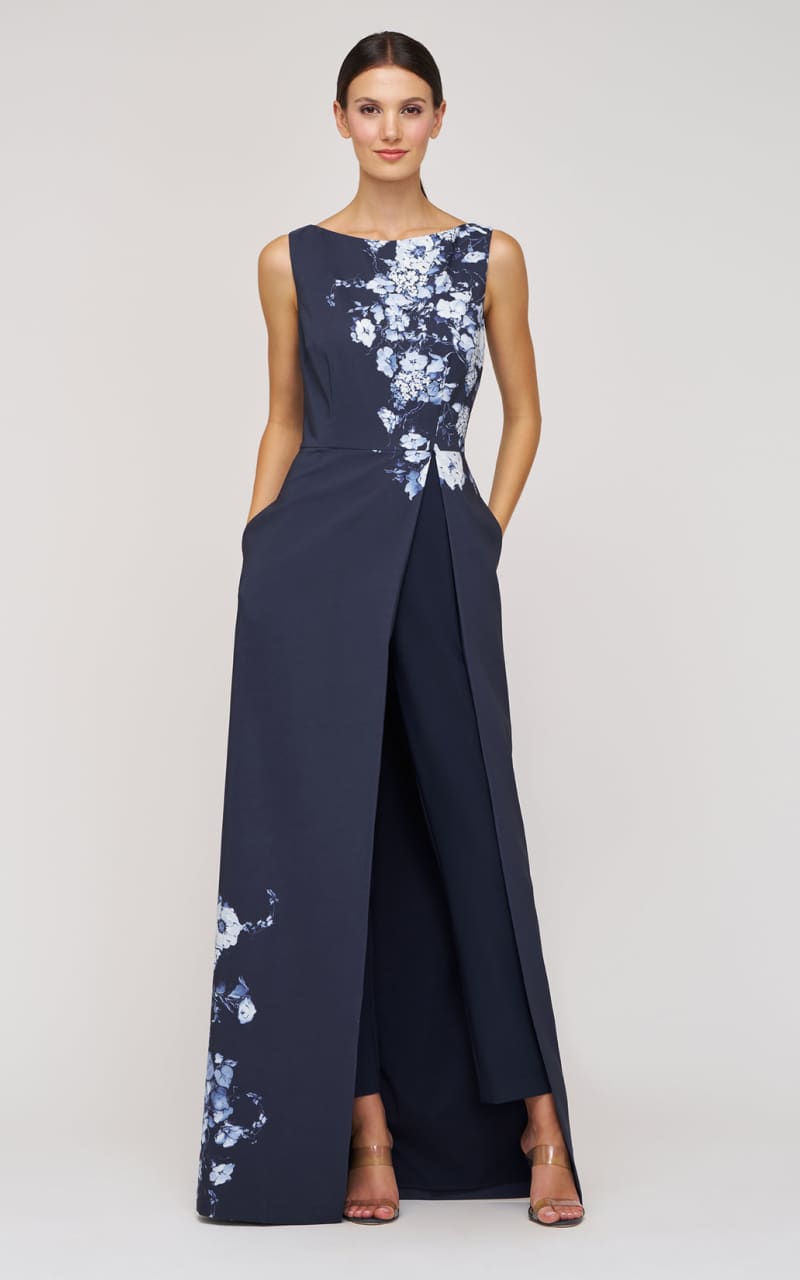 Kay Unger- Esti Walk Thru Jumpsuit in Midnight Blue