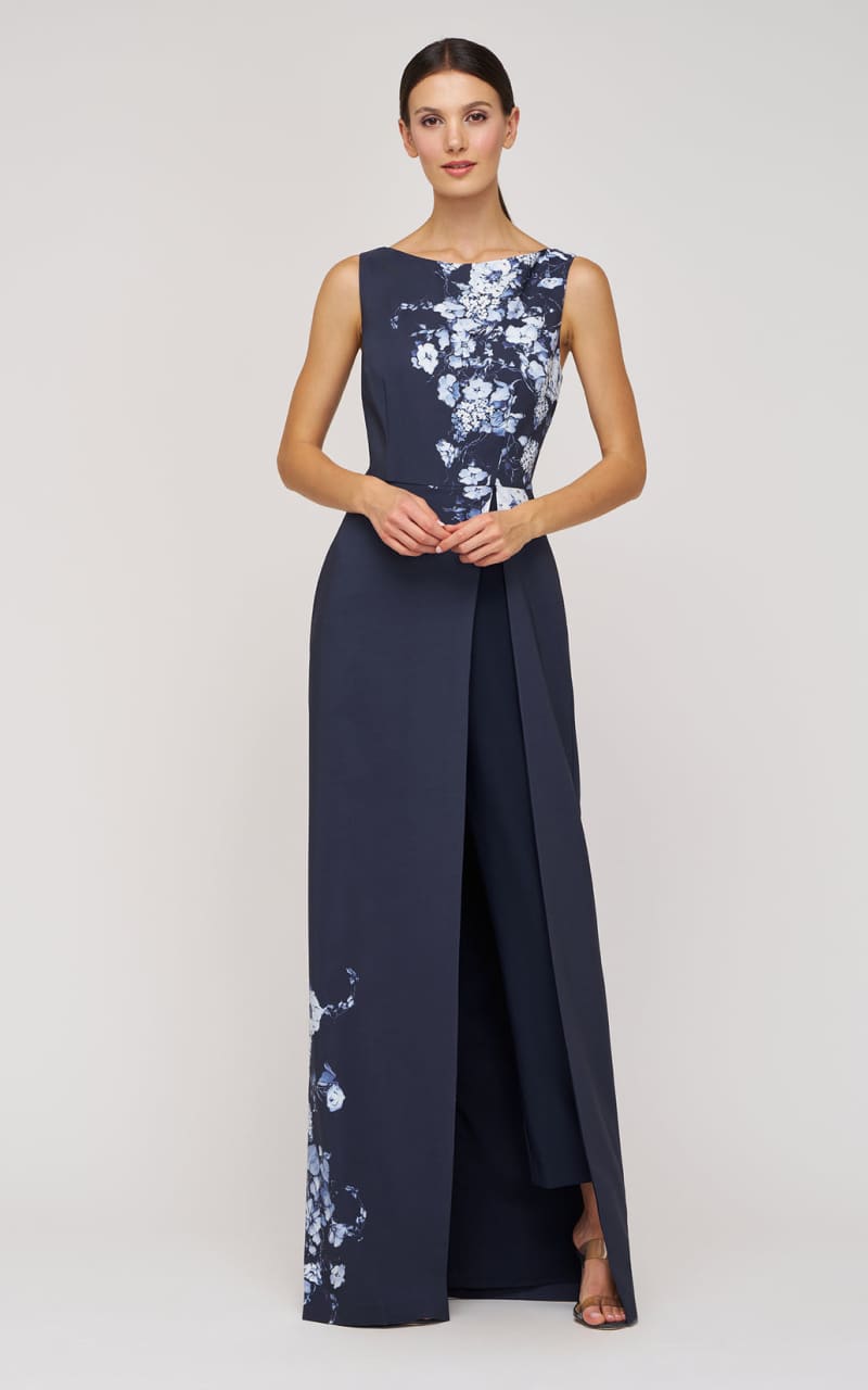 Kay Unger- Esti Walk Thru Jumpsuit in Midnight Blue