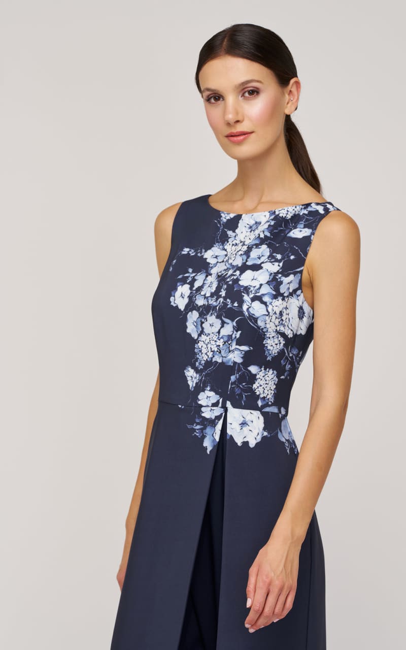 Kay Unger- Esti Walk Thru Jumpsuit in Midnight Blue