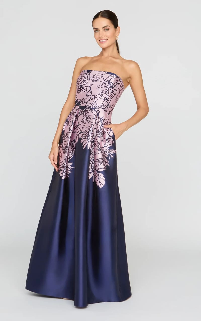 Kay Unger- Leona Gown in Deep Navy - DRESS
