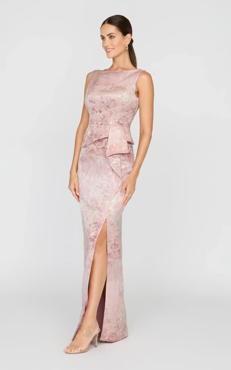 Kay Unger- Luciana Column Gown in Bloom - DRESS