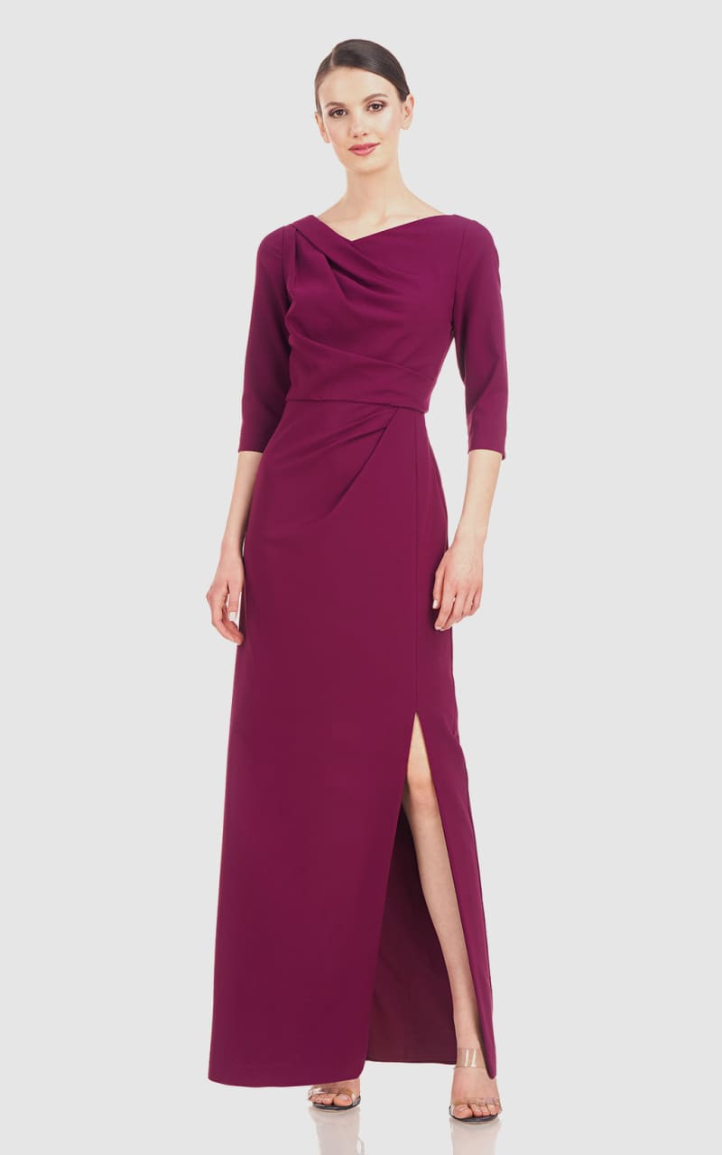Kay Unger Margerite Column Gown in Boysenberry DRESS