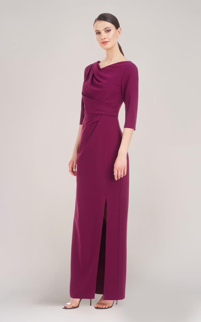 Kay Unger Margerite Column Gown in Boysenberry DRESS