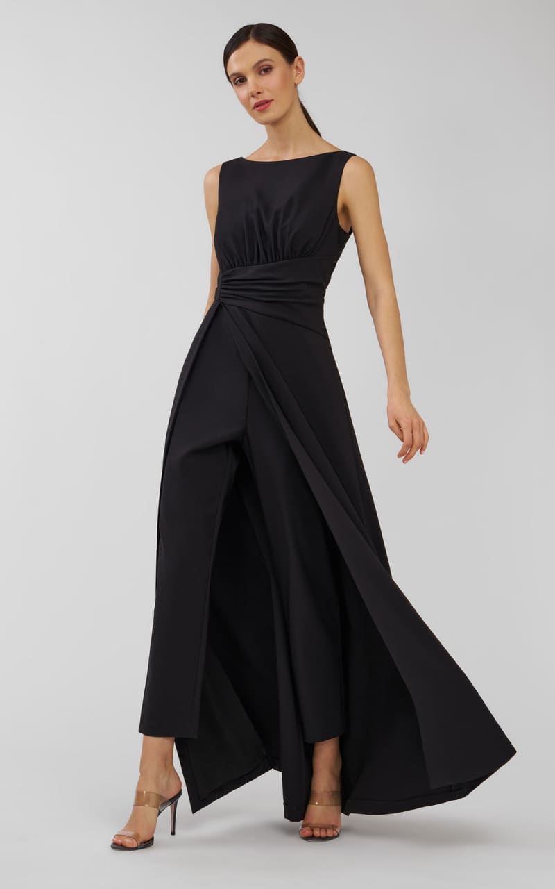 Kay Unger Palmer Walk Thru Jumpsuit in Onyx Jumpsuits &
