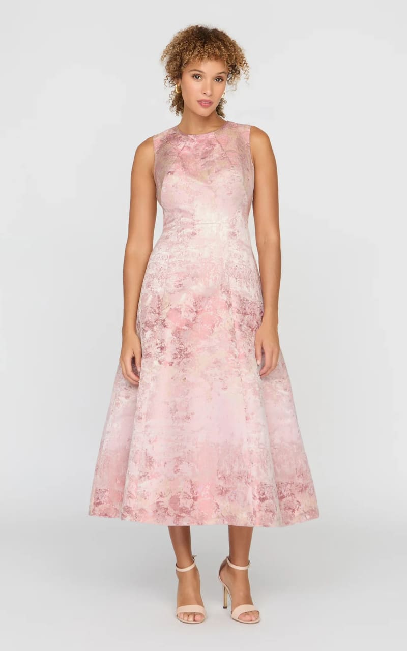 Kay Unger- Philippa Tea Length Dress in Bloom - DRESS