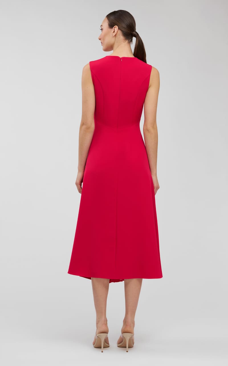 kay unger midi dress Kay Unger- Elliot Midi Dress in Lipstick