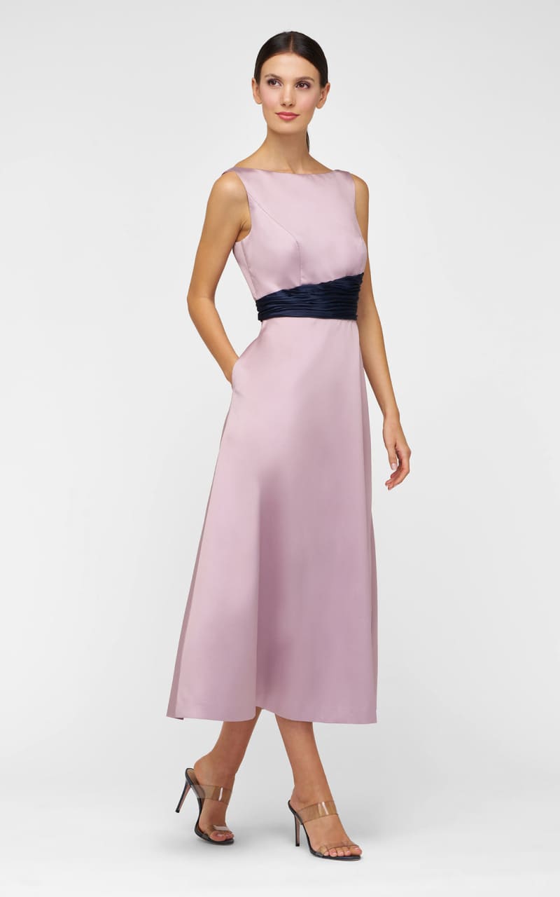 Kay Unger- Gemma Tea Length Dress in Woodrose - DRESS