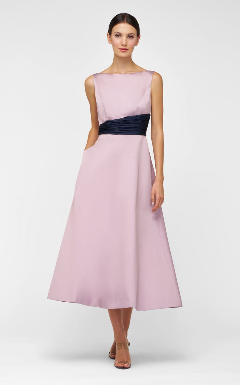 Kay Unger- Gemma Tea Length Dress in Woodrose - DRESS
