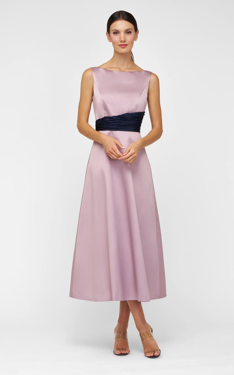 Kay Unger- Gemma Tea Length Dress in Woodrose - DRESS
