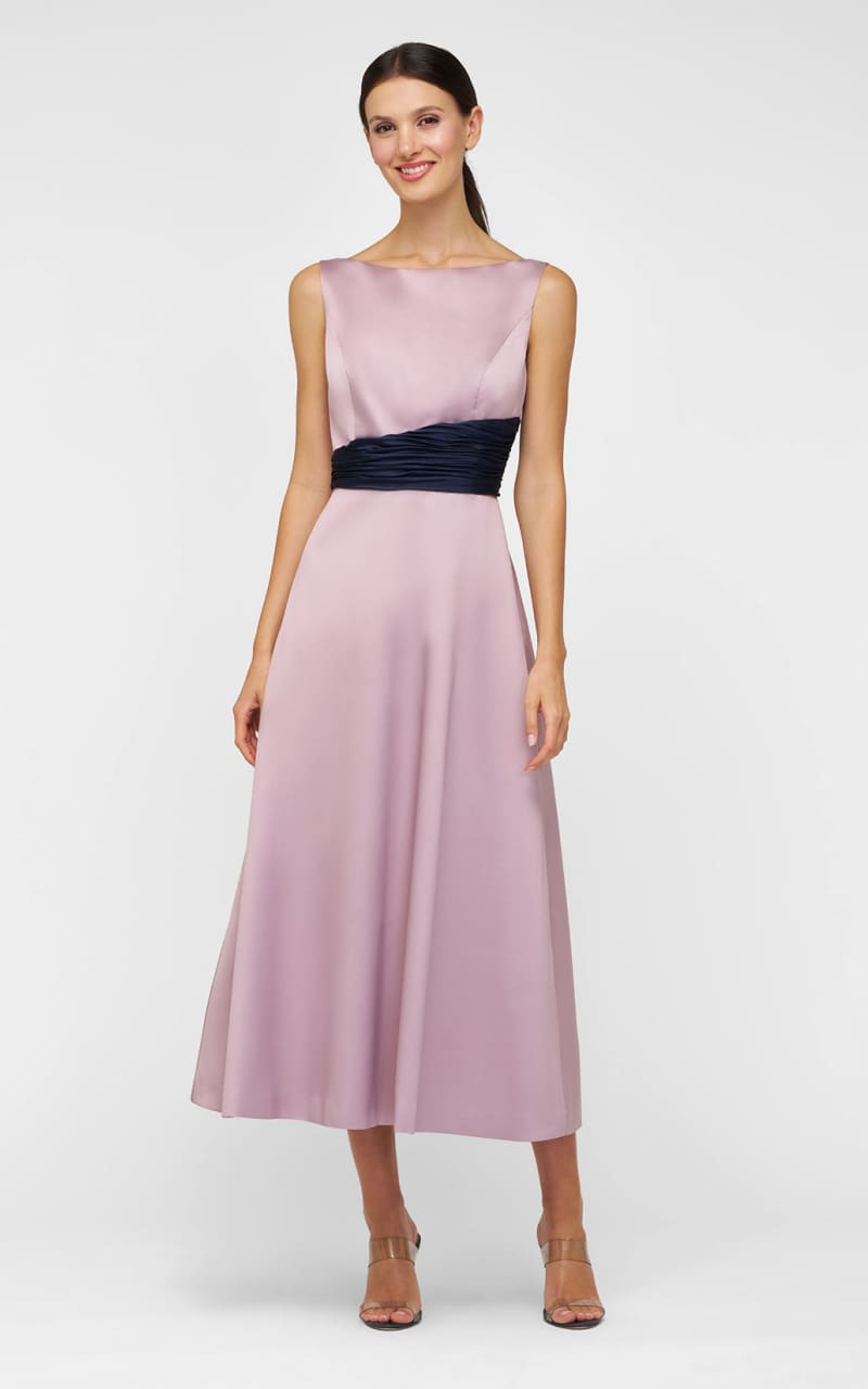 Kay Unger- Gemma Tea Length Dress in Woodrose - DRESS