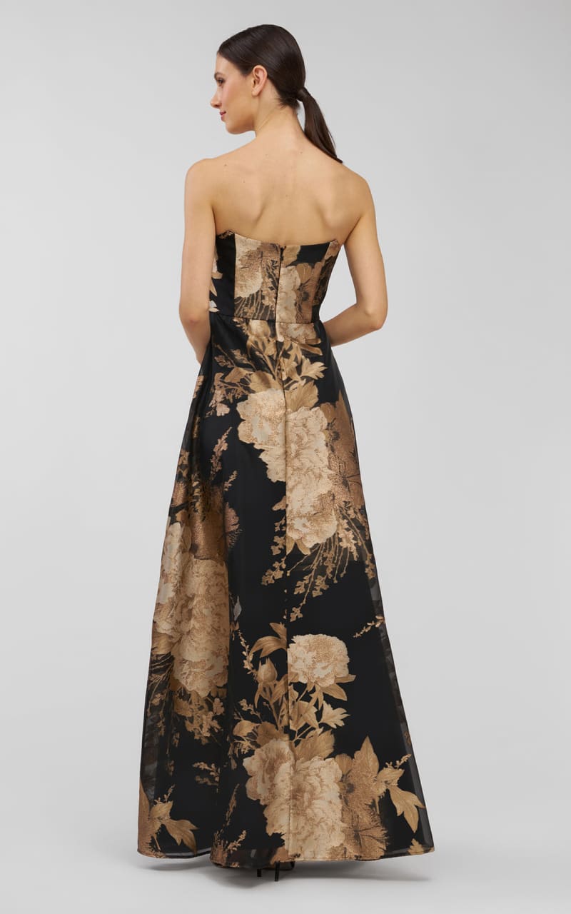 Kay Unger- Willow Gown in Black/Gold - DRESS