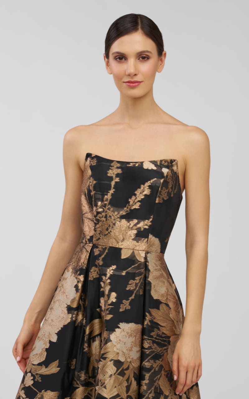 Kay Unger- Willow Gown in Black/Gold - DRESS
