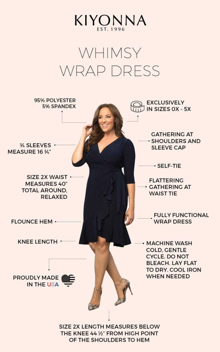 Kiyonna- Whimsy Wrap Dress - dress