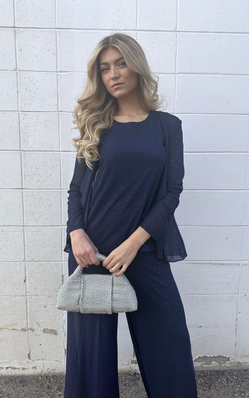 Kleio- 3pc. Navy Sparkle Suit