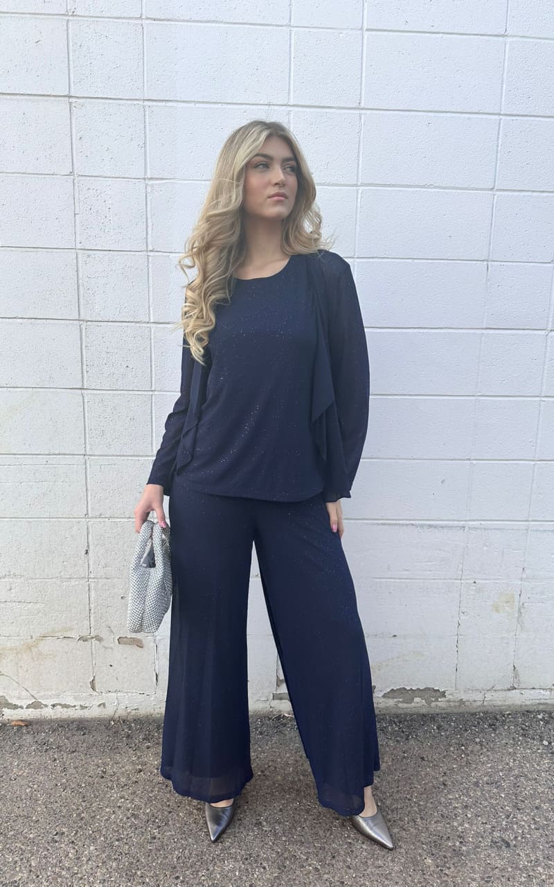 Kleio- 3pc. Navy Sparkle Suit