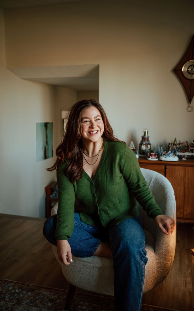 We The Label- Button Cashmere Cardigan in Green - SWEATER &