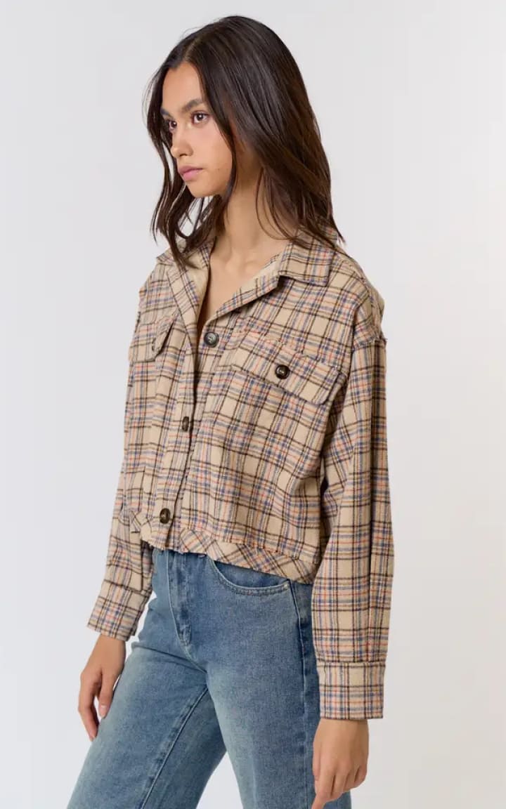 Lalavon- Collared Button Up Jacket - cardigan