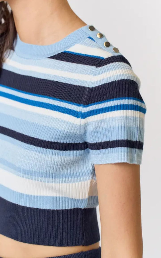 LALAVON - Stripe Sweater Top - Shirts & Tops