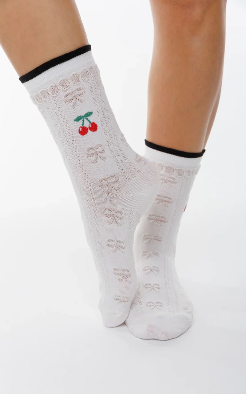 LimLim- Berries Socks in White