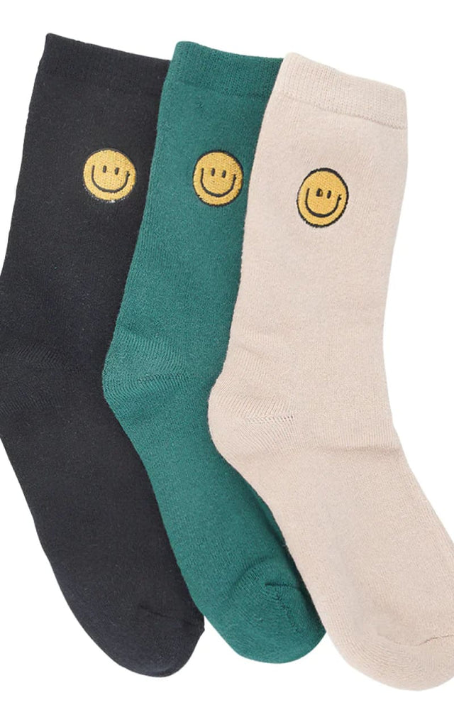 LimLim- Embroidered Smiley Sock - accessories