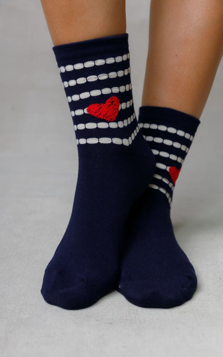 LimLim- Heart Socks with Stripe - accessories